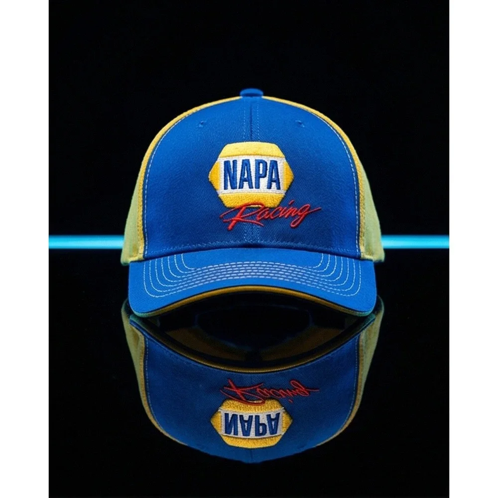 NAPA Racing Chase Elliott #9 Blue Yellow NASCAR Driver Hat Adjustable Cap